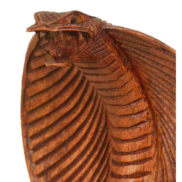 Kobra Holz Figur Skulptur Abstrakt Holzfigur Afrika Asien Deko Cobra