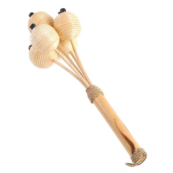 Rassel Shaker Maracas Musik Holz Rhythmus Klang Instrument Percussion Rattan Kinderrassel