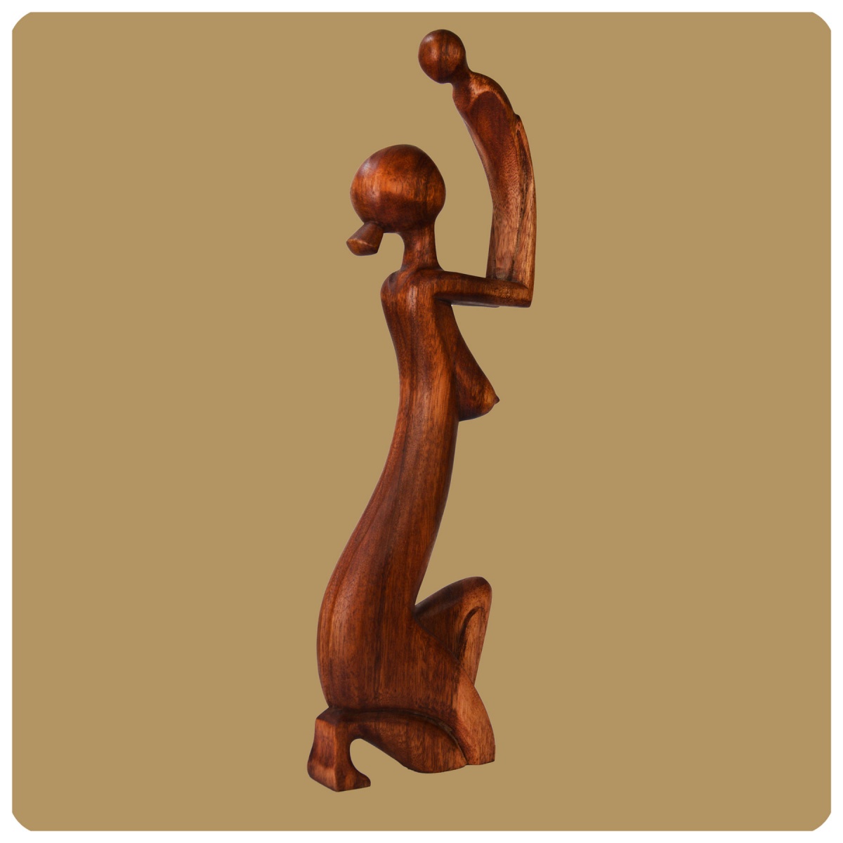 Sculpture abstraite en bois faite à la main | tendresse | Taille XXL 60