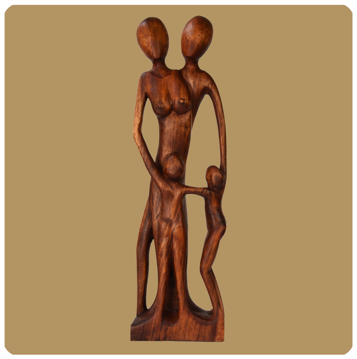 Skulptur abstrakte handgefertigte Holzfigur | Einheit | XXL Format 60 cm