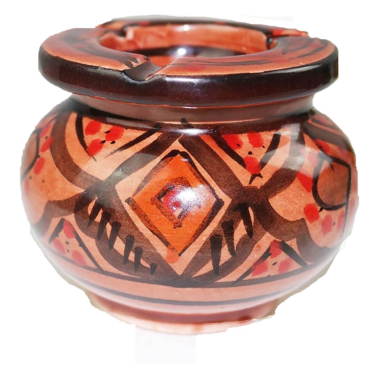 Marokkanischer Sturmaschenbecher orientalischer Ascher aus Keramik Größe  mittel